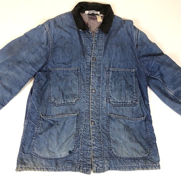Dubble Ware 60's Denim Chore Jacket Wool Blanket Lined Vintage Workwear Coat - Picture 2 of 16